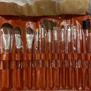 Make up brushes and case